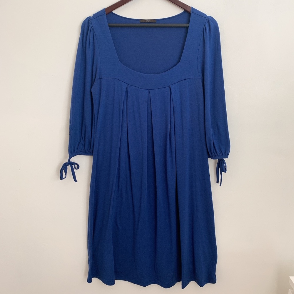 Royal Blue Pleated Dress